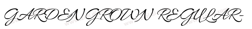 GARDENGROWN REGULAR字体转换 GARDENGROWN REGULAR字体转换